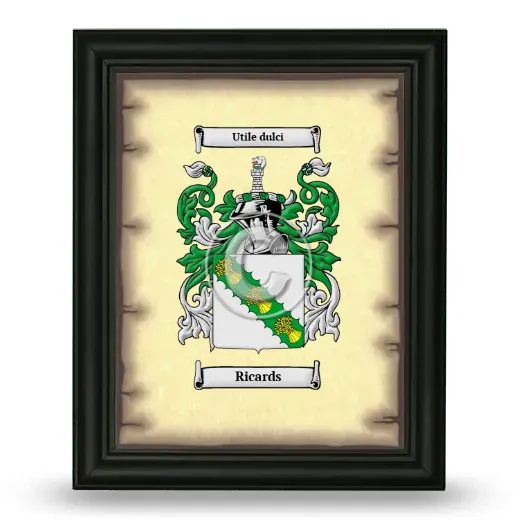 Ricards Coat of Arms Framed - Black