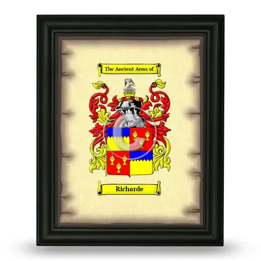 Richarde Coat of Arms Framed - Black