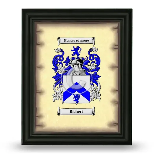 Richert Coat of Arms Framed - Black