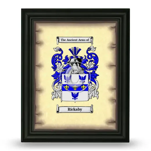 Rickaby Coat of Arms Framed - Black