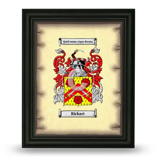 Rickart Coat of Arms Framed - Black