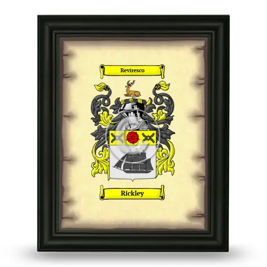 Rickley Coat of Arms Framed - Black