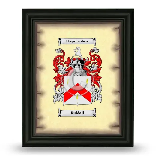 Riddall Coat of Arms Framed - Black