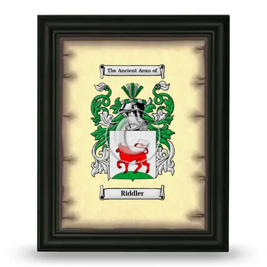 Riddler Coat of Arms Framed - Black