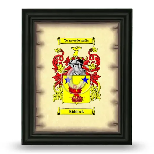 Riddock Coat of Arms Framed - Black