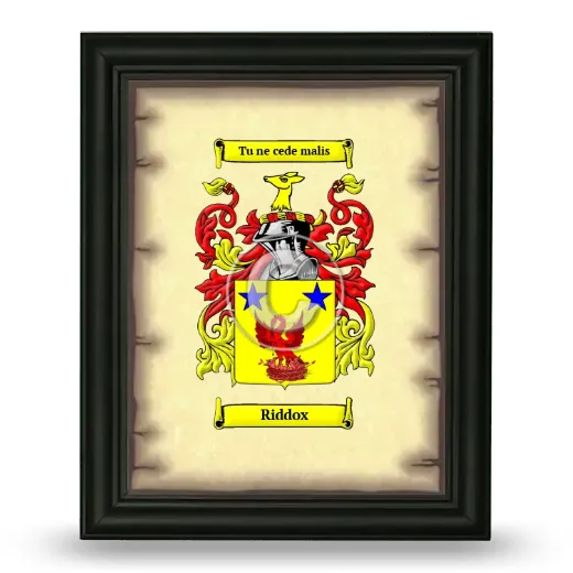 Riddox Coat of Arms Framed - Black