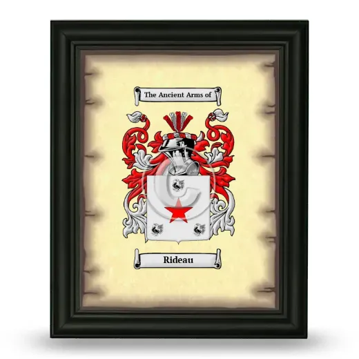 Rideau Coat of Arms Framed - Black