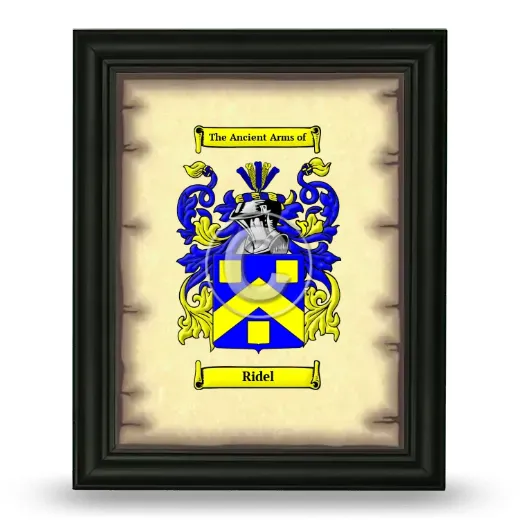 Ridel Coat of Arms Framed - Black