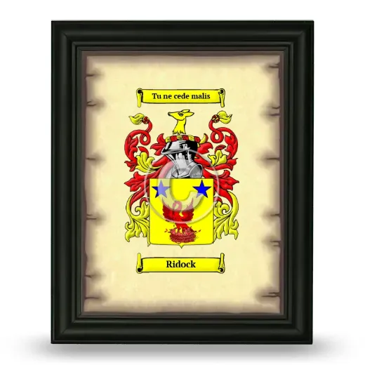 Ridock Coat of Arms Framed - Black