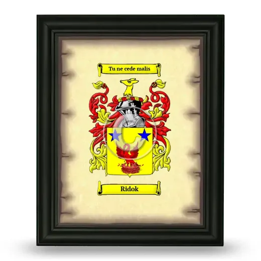 Ridok Coat of Arms Framed - Black