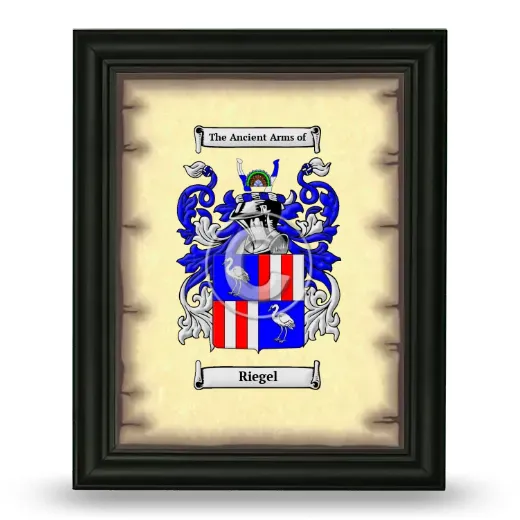 Riegel Coat of Arms Framed - Black