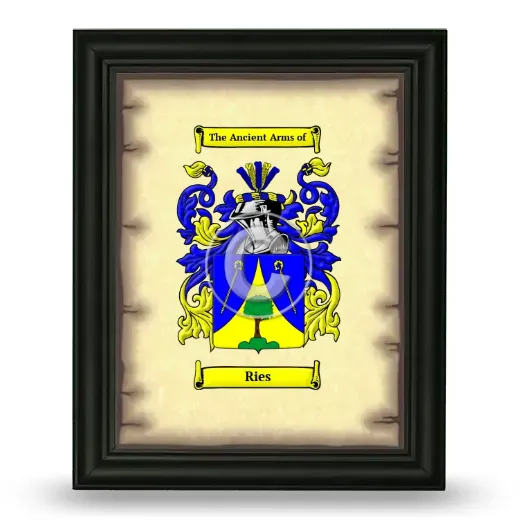Ries Coat of Arms Framed - Black