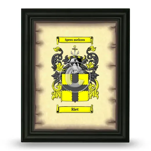 Riet Coat of Arms Framed - Black