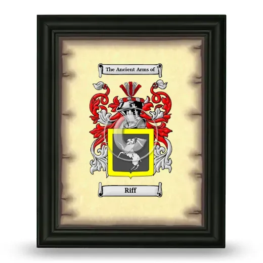 Riff Coat of Arms Framed - Black