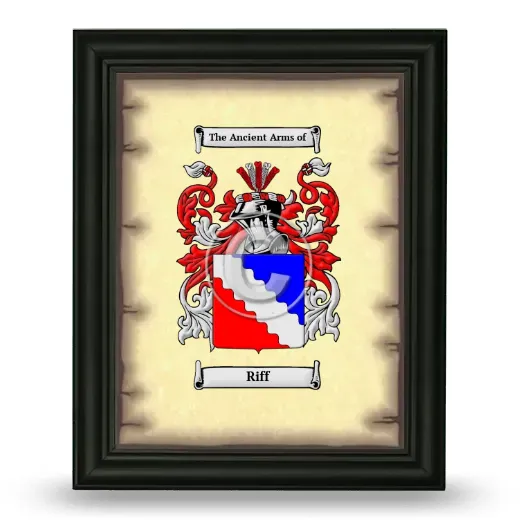 Riff Coat of Arms Framed - Black
