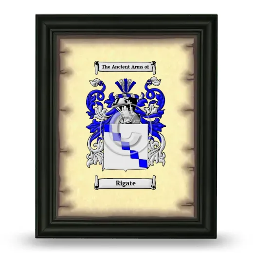 Rigate Coat of Arms Framed - Black