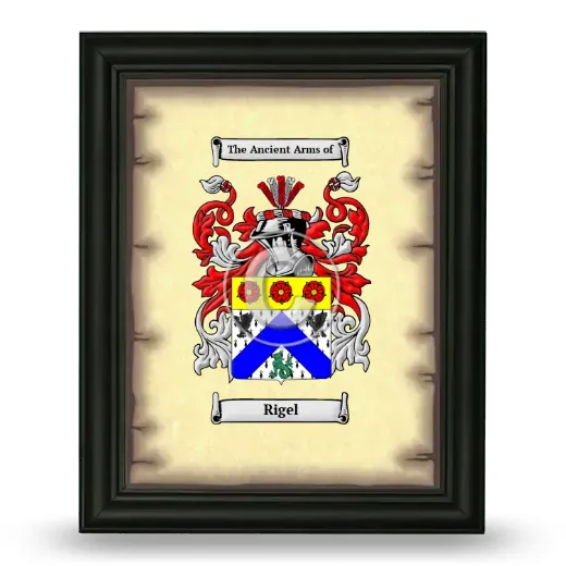 Rigel Coat of Arms Framed - Black