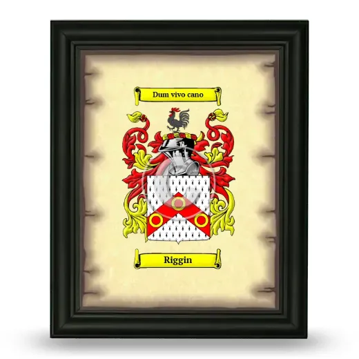 Riggin Coat of Arms Framed - Black