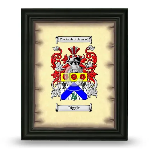 Riggle Coat of Arms Framed - Black
