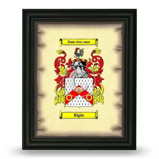 Rigin Coat of Arms Framed - Black