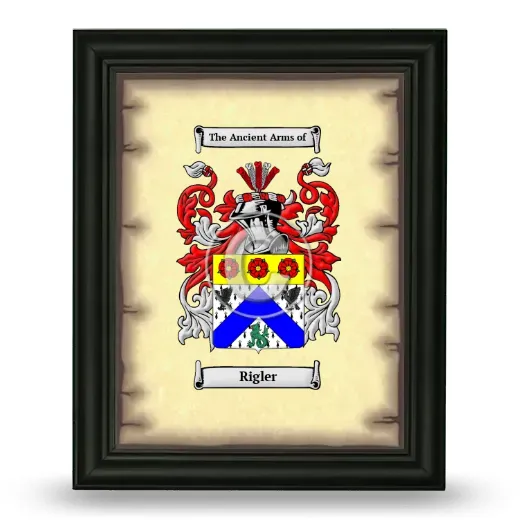 Rigler Coat of Arms Framed - Black