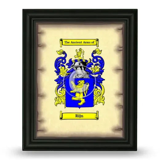 Rijn Coat of Arms Framed - Black