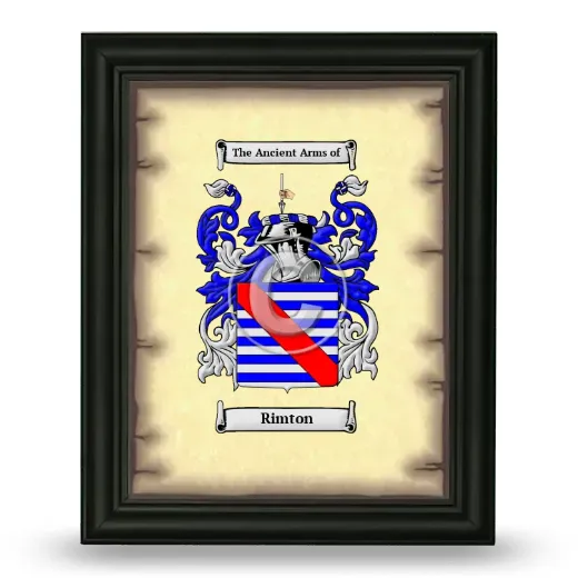 Rimton Coat of Arms Framed - Black