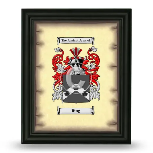 Ring Coat of Arms Framed - Black
