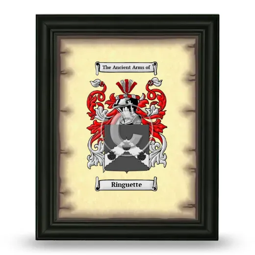 Ringuette Coat of Arms Framed - Black