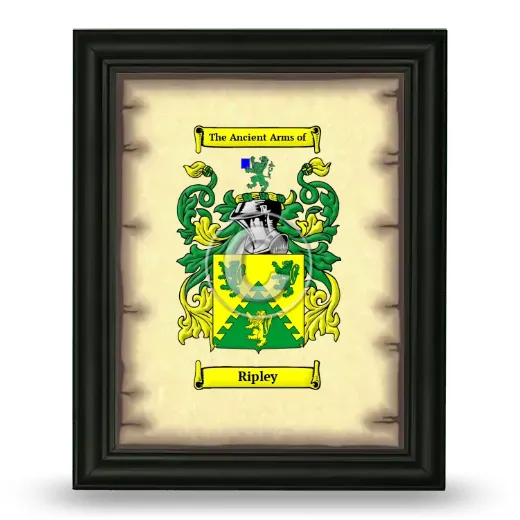 Ripley Coat of Arms Framed - Black