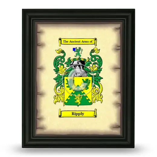 Ripply Coat of Arms Framed - Black