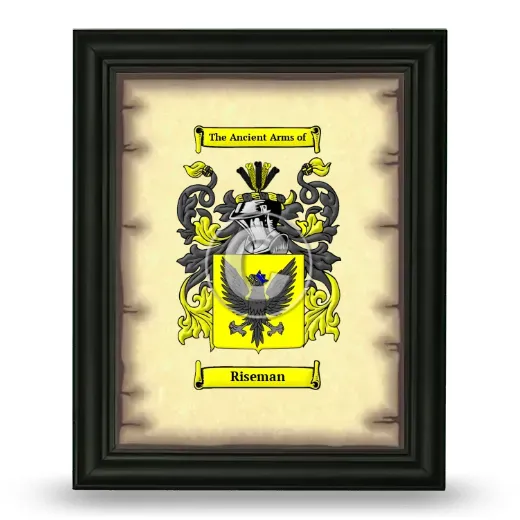 Riseman Coat of Arms Framed - Black