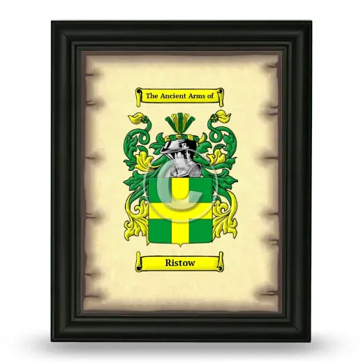 Ristow Coat of Arms Framed - Black