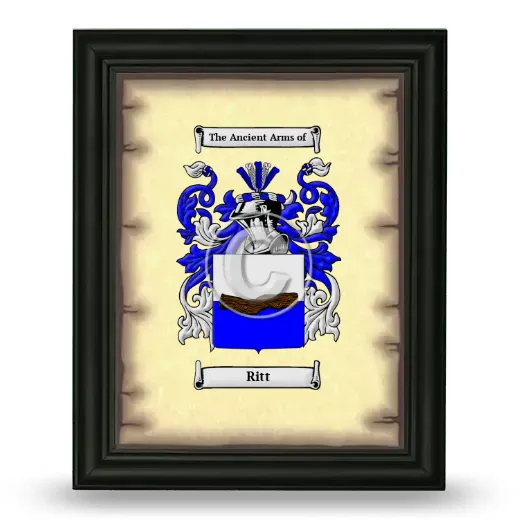 Ritt Coat of Arms Framed - Black