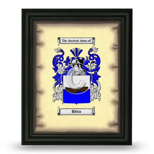 Ritta Coat of Arms Framed - Black