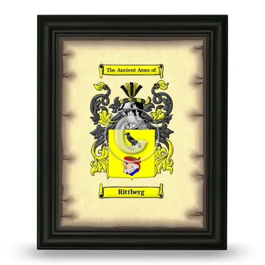 Rittberg Coat of Arms Framed - Black