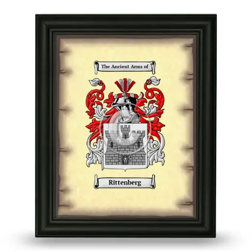 Rittenberg Coat of Arms Framed - Black