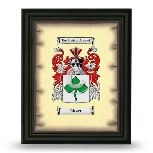 Ritzer Coat of Arms Framed - Black