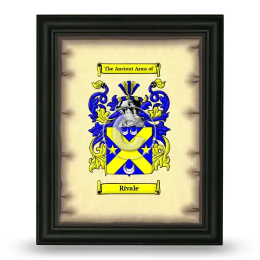 Rivale Coat of Arms Framed - Black