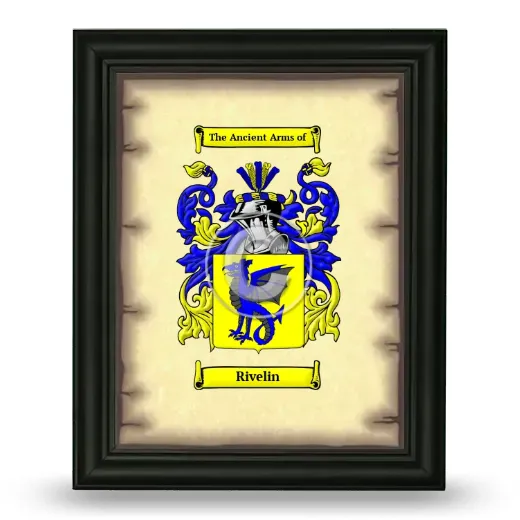 Rivelin Coat of Arms Framed - Black