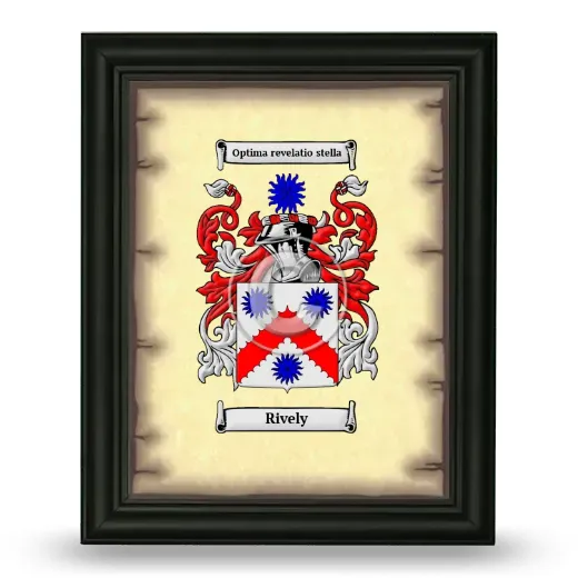 Rively Coat of Arms Framed - Black