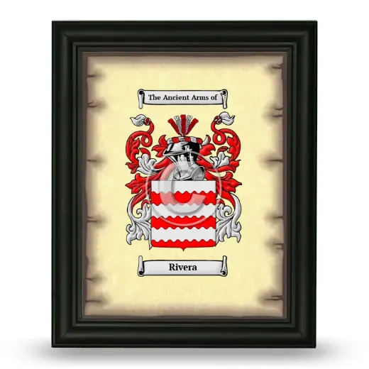 Rivera Coat of Arms Framed - Black