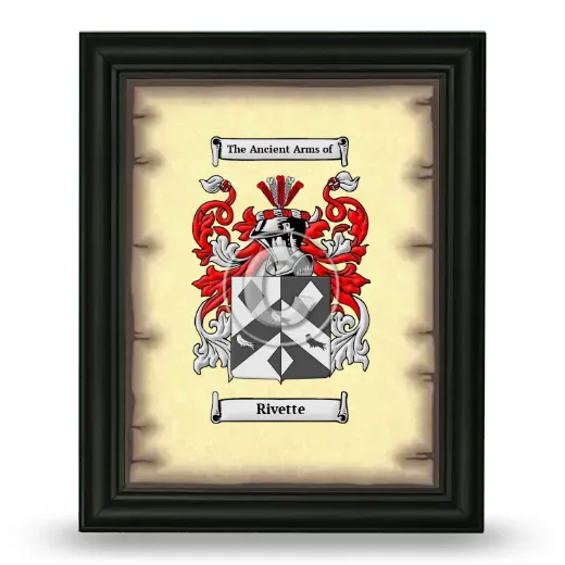 Rivette Coat of Arms Framed - Black