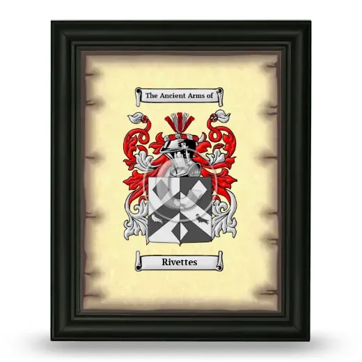 Rivettes Coat of Arms Framed - Black