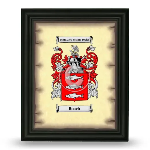Roach Coat of Arms Framed - Black