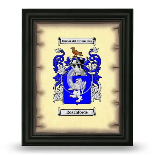 Roachforde Coat of Arms Framed - Black