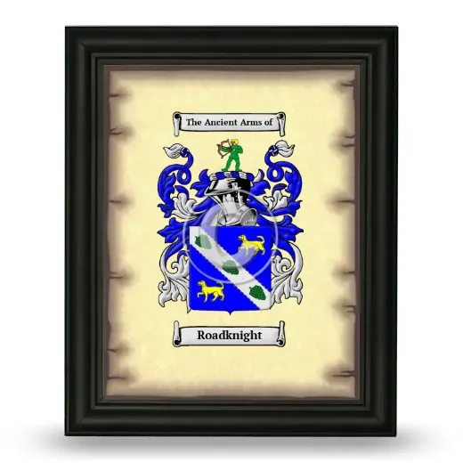 Roadknight Coat of Arms Framed - Black