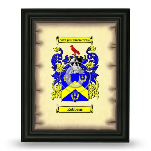 Robbens Coat of Arms Framed - Black