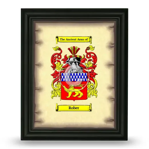 Rober Coat of Arms Framed - Black