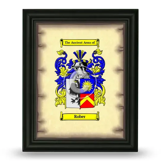 Rober Coat of Arms Framed - Black